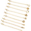 VURYAPI 9 pieces chain extension, gold extension chain to extend