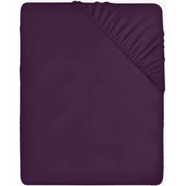 Utopia Bedding Fitted Sheet Super King, Purple - Deep Pocket 14 inch (35 cm) - Easy Care - Soft Brushed Microfibre Fabric - Shrinkage and Fade Resistant - Bottom Sheet