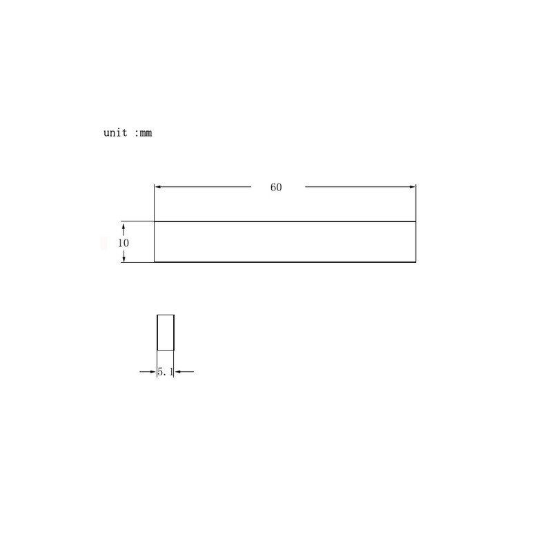 Alnico 5 Rough Bar Magnet 60*10*5.1mm for Electric Guitar Single