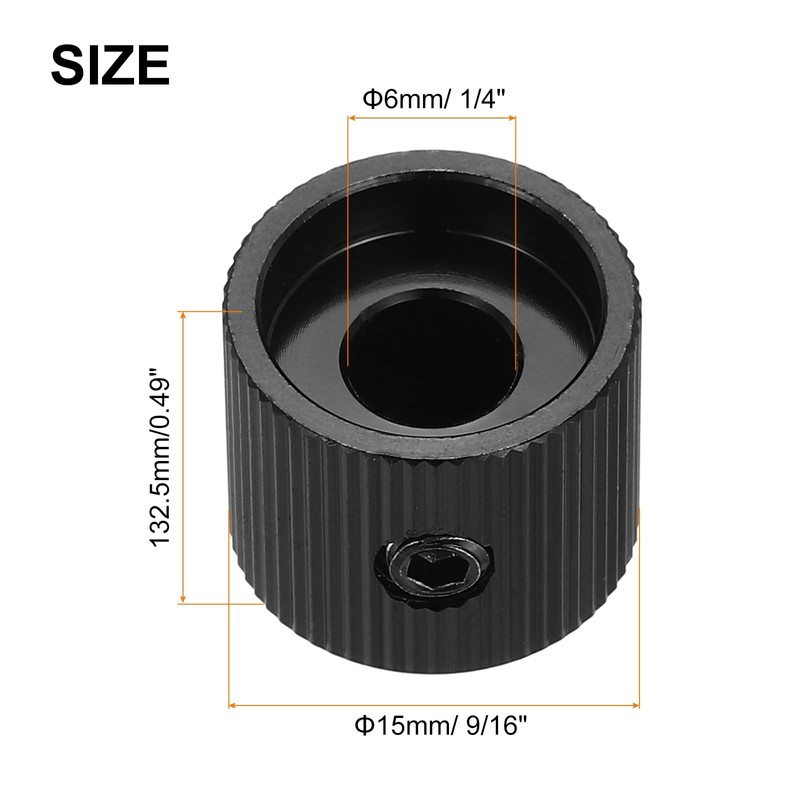 sourcing map 2PCS Guitar Knobs Metal, Volume Tone Control Dome