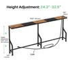 76.9" Narrow Console Table with Power Outlet for Living Room