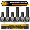 KIRXST 1/2 Inch Impact XZN Bit Socket Set, M14 -