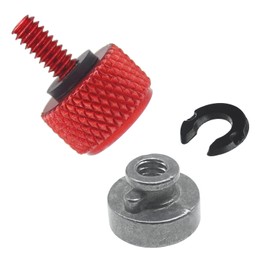 Amavoler Seat Quick Mount Bolt with Nut Kit Compatible For Harley Davidson Touring Sportster Street Glide Softail Dyna 1996-2017 (red)