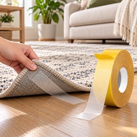 Double Sided Adhesive Tape for Carpet Fixing – Waterproof Mesh Filament Tape for Home Repairs and Bookbinding