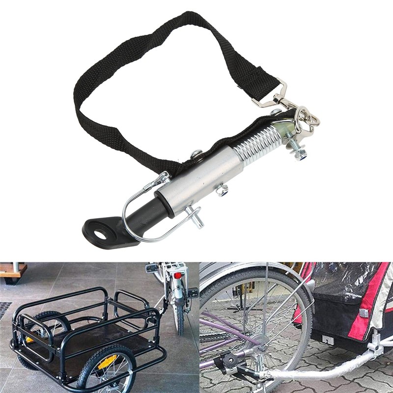 Bike Trailer Hitch Metal Toolless Installation Compact Cycling Coupler Attachment
