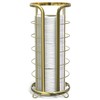 BROOKSTONE, Gold Toilet Paper Holder, Freestanding Bathroom Tissue Organizer, Minimalistic
