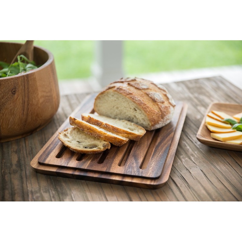 Ironwood Gourmet Nesting Bread Cutting Board with Crumb Catcher, 10.25