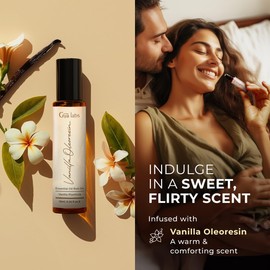 Gya Labs Vanilla Perfume Oil Roll On for Women - Long Lasting Aromatic Fragrance - Made with 100% Natural Vanilla Bean Oil Vanilla Essential Oil for Skin - Travel Size, Alcohol Free (0.34 Fl Oz)