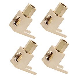 Tofficu Right Angle Banana Plug Clips 4pcs Speaker Connector for Speaker Wire Banana Plugs