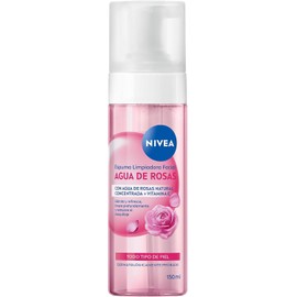 NIVEA Agua de Rosas Espuma Limpiadora (150 ml) - Tecnología Micelar para una Limpieza Profunda e Hidratación - Desmaquillante Ideal para Todo Tipo de Piel