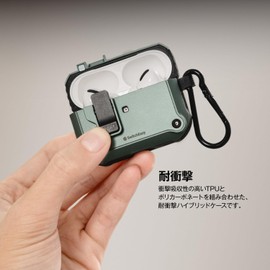 SwitchEasy AirPods 4 Compatible Case, Shockproof, Drop Prevention, Carabiner Included, Cover, Lock, Wireless Charging, MagSafe Compatible, Compatible with AirPods 4, Airpots 4, 4th Generation, Rugged