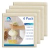 4 PCS Reusable Cheesecloth, Grade 100, 20x20 Inch Hemmed Organic