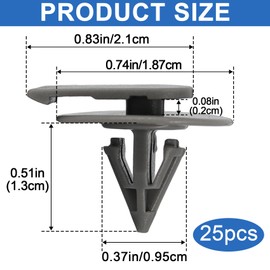 PAGOW 25pcs Wheel Arch Trim Clips, Exterior Plastic Fender Replace OEM: 07-13-2-757-821 Accessories for Mini Cooper R50 R52 R53 R56 - Grey