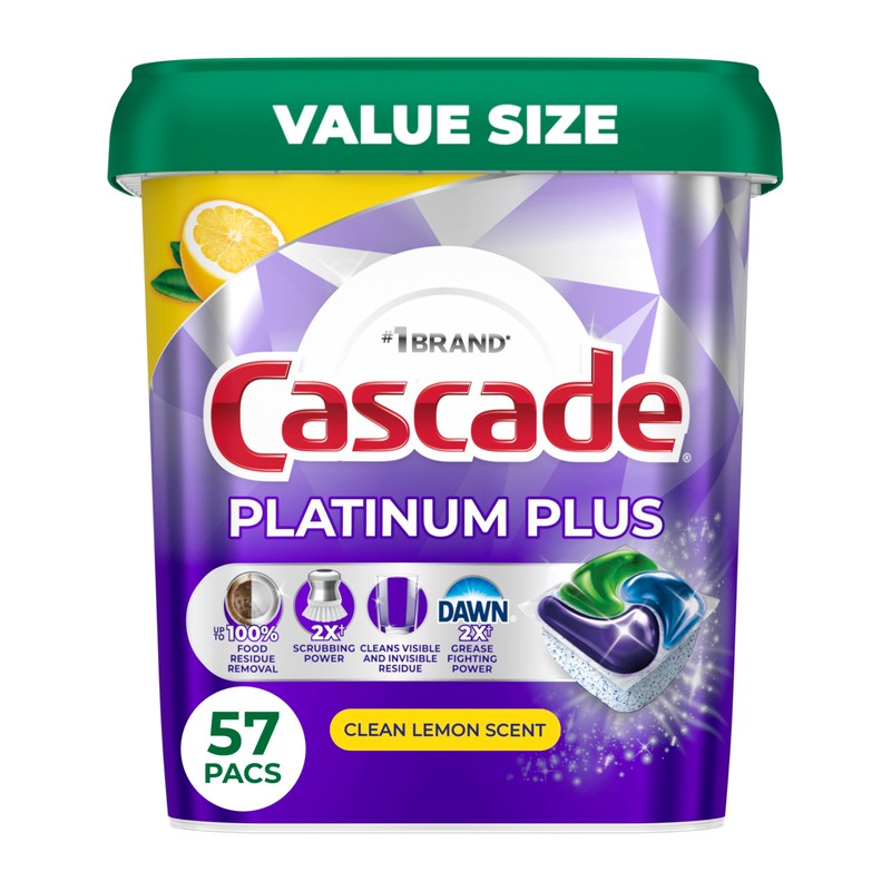 Cascade Platinum Plus Dishwasher Pods, Dishwasher Detergent, Dish Detergent Soap,