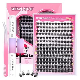 wiwoseo Eyelashes Natural Volumn Faux Mink Lashes Natural Wispy Fluffy Curly Lashes 17MM 3D Effect Fake Eyelashes Little Dramatic 10 Pairs Pack