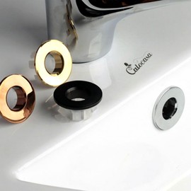 Sink overflow 1-overhole cap-gold Overhaul cap-rose gold 5ea