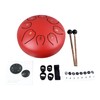 Handpan Drum, Tongue Drum Pleasant Resonant for Music Performance (Red)