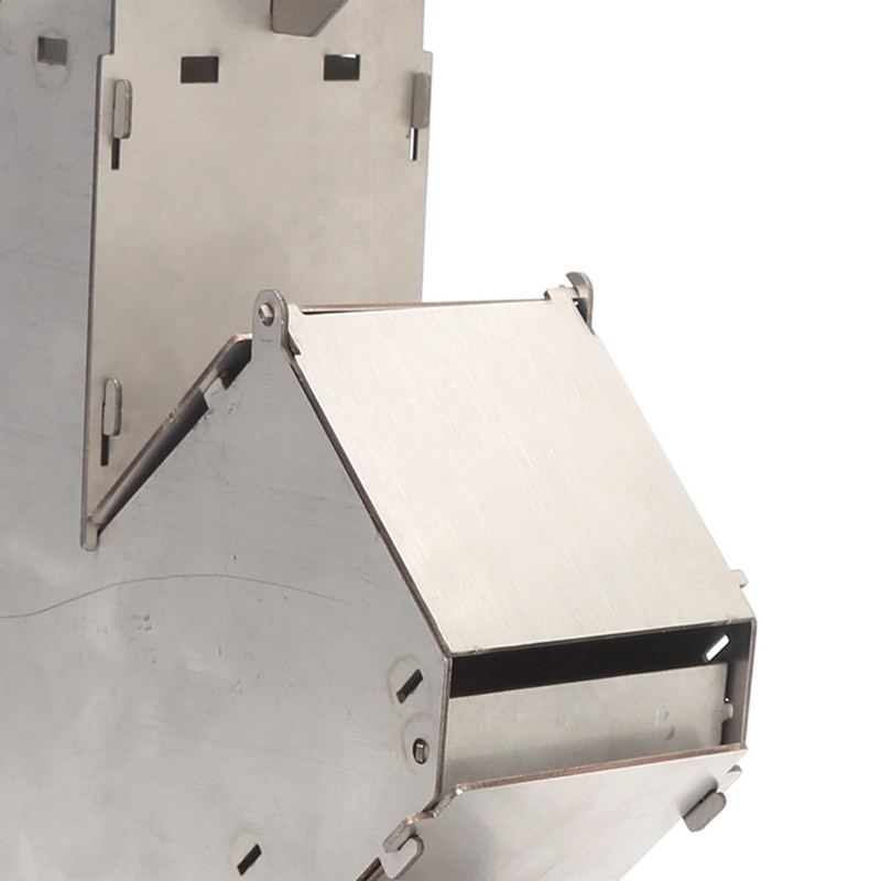 Rocket Stove Portable Durable Convenient Stainless Steel Detachable Backpacking Stove