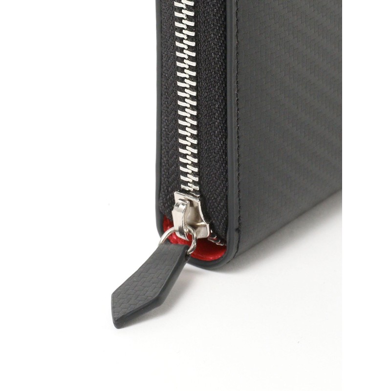 BEAMS HEART Men's Hybrid Long Zip Wallet, Black