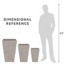 Kante 24.4, 18.5, 15.7 Inch Tall Tapered Concrete Planter (Set
