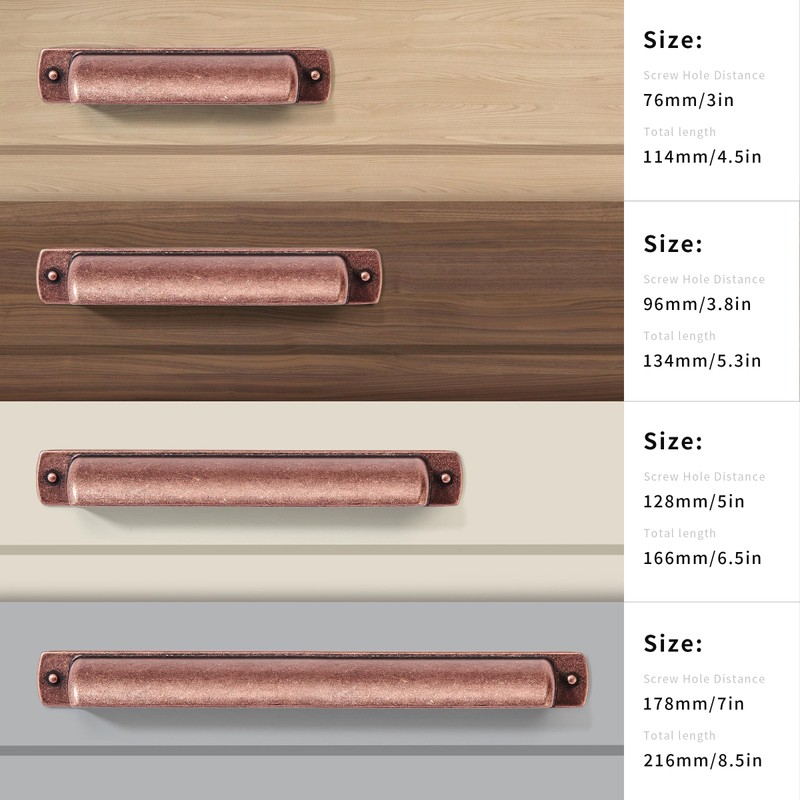 CABDM 10 Pack Cup Pulls 3-3/4"(96mm) Center to Center Drawer