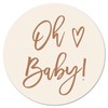 1.5" Round Oh Baby Stickers - Set of 60 (Latte)