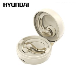 HYUNDAI Y12 Innovative Structural Design Acoustic Wireless BT 5.4 Earphones IPX5 Waterproof Sport Headsets HIFI Sound Headphones With Mic Earbuds - Color: Beige
