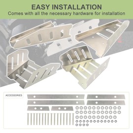 REARACE Front and Rear A-Arm Guards, A-Arm Skid plates 4mm Aluminum Compatible with Polaris Ranger XP 900 2013-2019