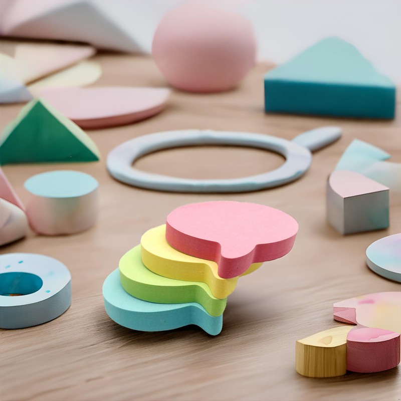 Evergreen Goods 8 Pads Speech-Bubble Shaped Sticky Notes - Pastel