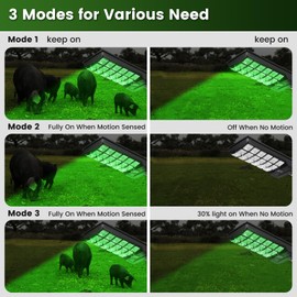 Hog Lights for Night Hunting, Green Hog Hunting Lights with Remote Control, Motion Activated, IP65 Waterproof, Solar Powered Feeder Green Light for Hunting Hogs Deer Coyote Varmint