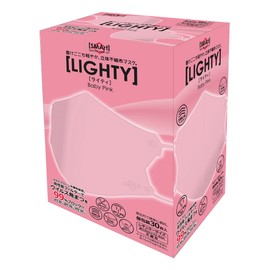Advance SMArt SLT-04 3D Non-Woven Mask, Light Baby Pink, Regular Size, Approx. 5.1 x 4.9 inches (13 x 12.4 cm), Pack of 30