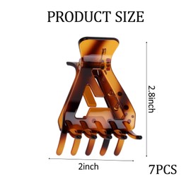 DADERXY 7Pcs Volume Root Clips for Curly Hair, Roller Jaw Clamps Curl Keeper Claw Clips