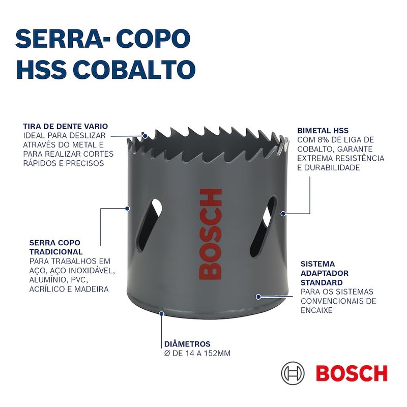 Bosch 2608584122 Brocasierra, Bimetal, Cobaltada, 2.9/16"