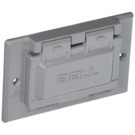 Bell Raco 5101-0 1-Hole Weatherproof Device Cover, 4-9/16 in L x 2-13/16 in W x 3/4 in T, Gray