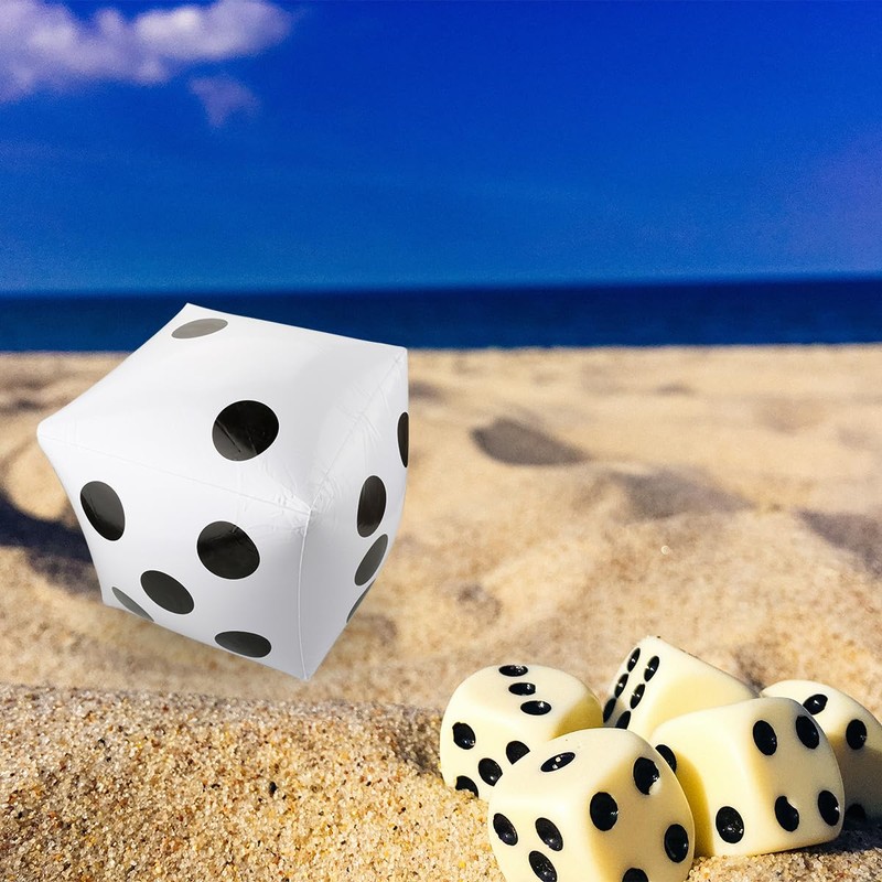 Giant Inflatable Dice, GLADFRESIT 32cm Inflatable Dice Toys for Games