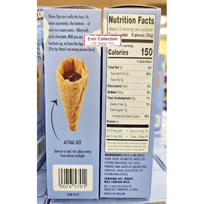 Trader Joe’s Hold the Cone Tips Waffle Filled with Dark