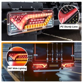 Ourbest Truck Trailer Tail Light, Reverse | Tail | Stop | Turn Signal Brake Stop Light for Bus Cargo Flatbed Truck Trailers Construction Vehicles Caravans Snowplow 11inch (24 Volts)