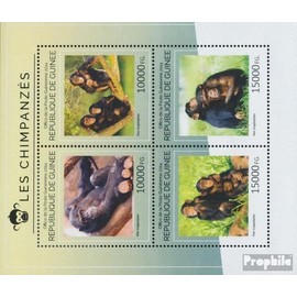 Prophila Collection Guinea 10597-10600 Kleinbogen (kompl. Ausgabe) postfrisch ** MNH 2014 Schimpansen (Briefmarken für Sammler) Sonstige Säugetiere (Affen/Dinos/Elephanten …)