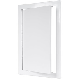 8" x 12" White Plastic Access Panel. Service Shaft Door Panel. Plumbing, Electricity, Heating, Alarm Wall Access Panel for Drywall. Bathroom Services Access Hole Cover.
