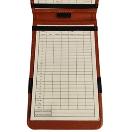 QSYZAIL Leather Golf Scorecard Holder PU Leather with 2 scorecards 18×11cm（7.08×4.33"）