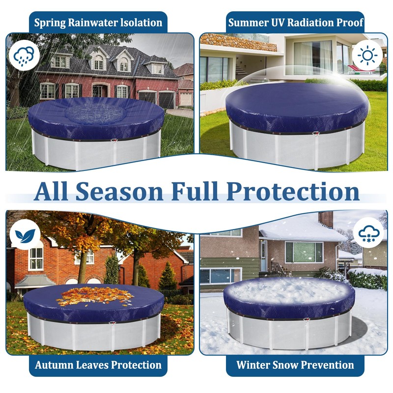 24 Ft Pool Covers for Above Ground Pools with Automatic