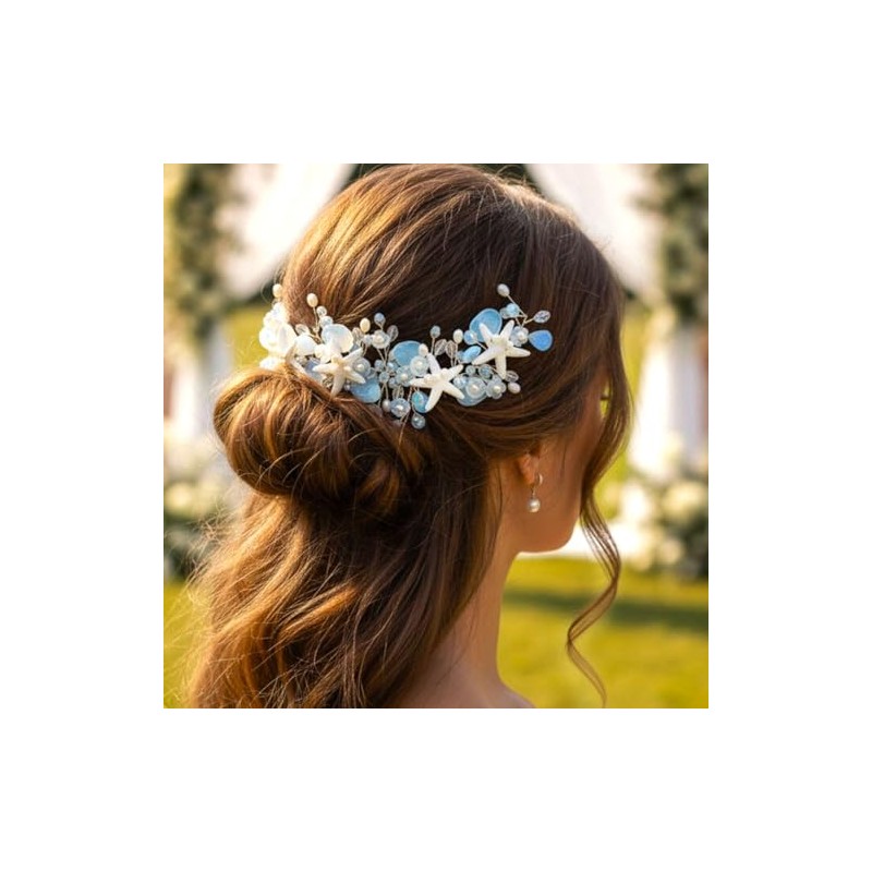 Tocados de boda con forma de estrella de mar, sirena,