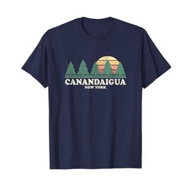 Canandaigua NY Vintage Throwback Tee Retro 70s Design T-Shirt