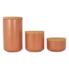Kamenstein Ceramic and Cork Lid Stackable Canisters, Natural Cork and