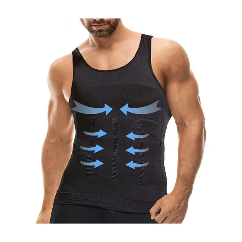Camiseta 3pzs Para Corregir Postura Hombre Fajas Cinturillas -