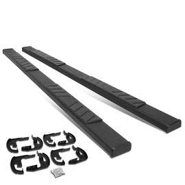 Auto Dynasty Flat Running Boards Compatible with 2004-2014 Ford F150 SuperCrew Cab, Stainless Steel Side Step Rail Nerf Bars, 5" Step Bars, Black Powdercoated