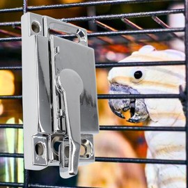 Bonka Bird Toys 30001H Half Circle Lock for Bird Cages, Durable and Lightweight Bird-Safe Lock with Reflective Finish, Easy 2-Part Installation, Ideal for Cage Door Security