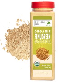Fenugreek Powder Organic 19.05 oz - Ground Fenugreek for Cooking, Smoothies & Hair - USDA Organic, Gluten Free, Kosher - The Holly Tree