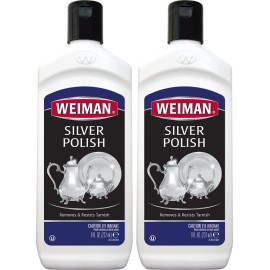 Weiman Silver Polish Cleaner Long Lasting Shine Anti Tarnish Formula 8 Fl Oz ...