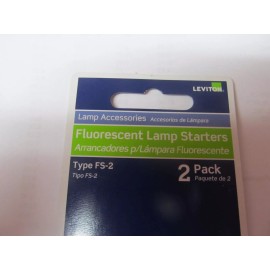 Leviton Fluorescent Lamp Starters Type FS-2 2 Pin  #12409  Package of 2   NEW